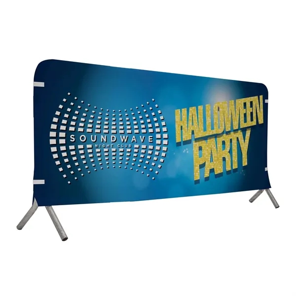 7' barricade cover made of opaque scrim vinyl with customization.... from ASI 87188 Showdown Displays