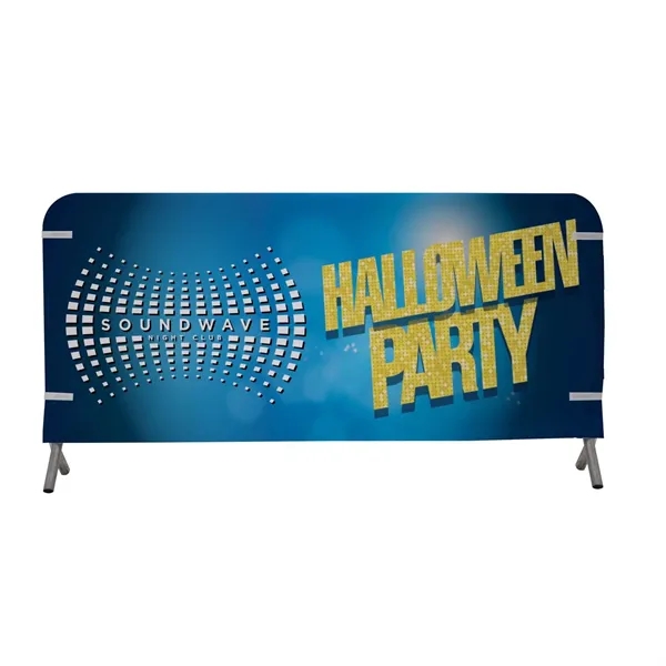 7' barricade cover made of opaque scrim vinyl with customization.... from ASI 87188 Showdown Displays