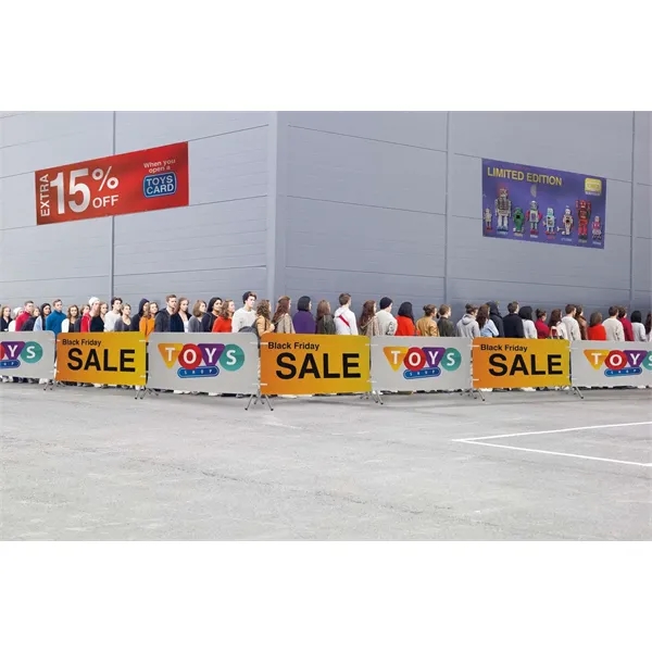 7' barricade cover made of two-way stretch fabric with customization.... from ASI 87188 Showdown Displays