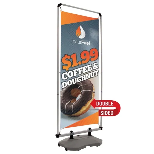 FrameWorx Flex Kit with base and two single-sided banners.... from ASI 87188 Showdown Displays