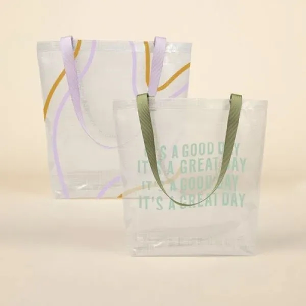 Vinyl tote with an exterior gusset that measures 16" x 15.5"... from ASI 74710 Numo