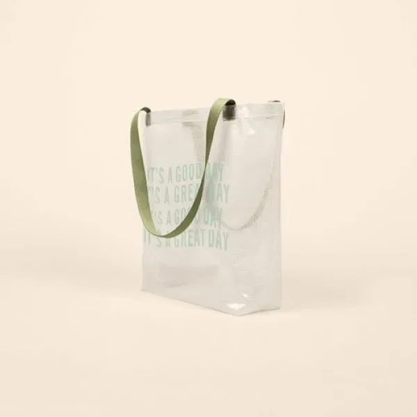 Vinyl tote with an exterior gusset that measures 16" x 15.5"... from ASI 74710 Numo