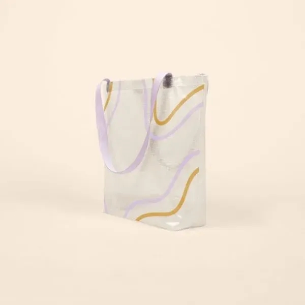 Vinyl tote with an exterior gusset that measures 16" x 15.5"... from ASI 74710 Numo