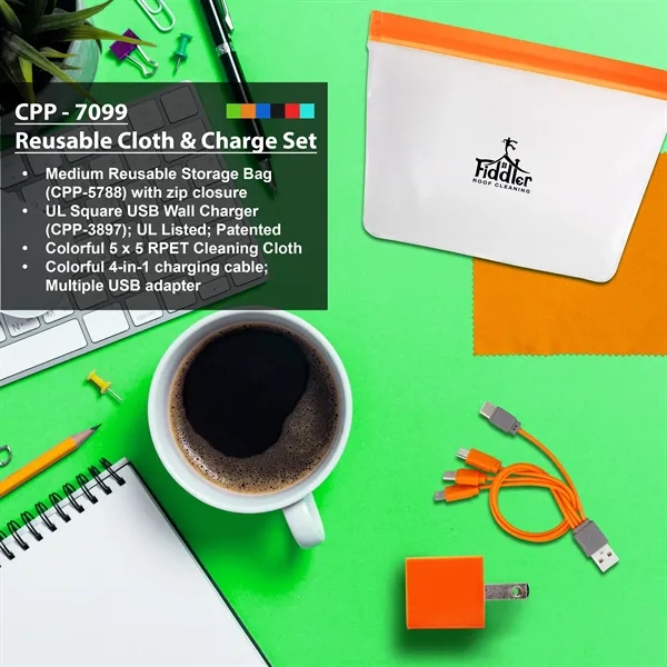 Reusable Cloth & Charge Set... from ASI 30208 A P Specialties / AP Specialties