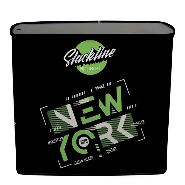 38.38" x 34.88" x 16.88" ShowGower sublimated polyester and PE plastic... from ASI 87188 Showdown Displays