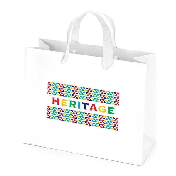 Matte laminated tote with woven handles.... from ASI 37940 Bag Makers Inc