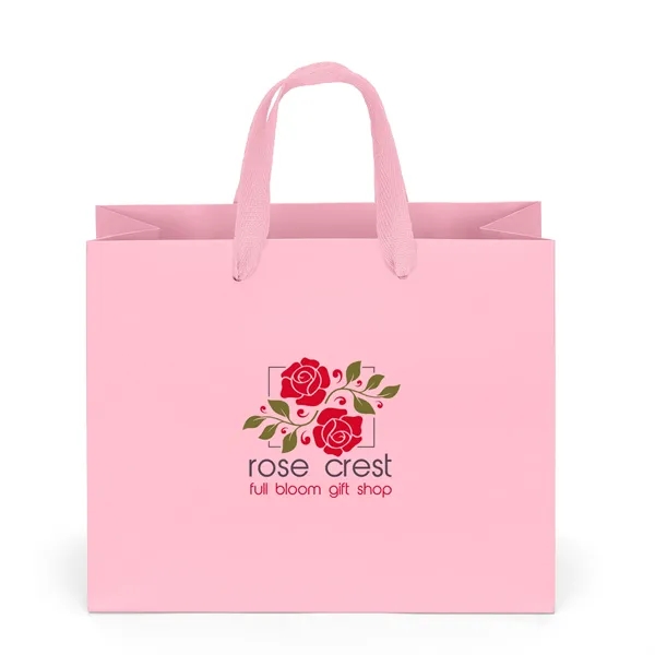 Matte laminated tote with woven handles.... from ASI 37940 Bag Makers Inc