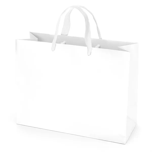 Premium-weight matte-laminated bag with woven handles and fold-over top.... from ASI 37940 Bag Makers Inc