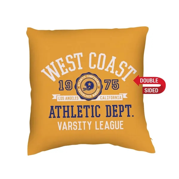18" x 18" decorative pillow with double-sided, dye sublimation printed pillow... from ASI 87188 Showdown Displays