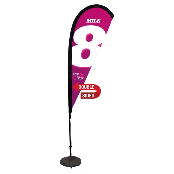 6' teardrop sail sign made of super poly knit fabric with... from ASI 87188 Showdown Displays