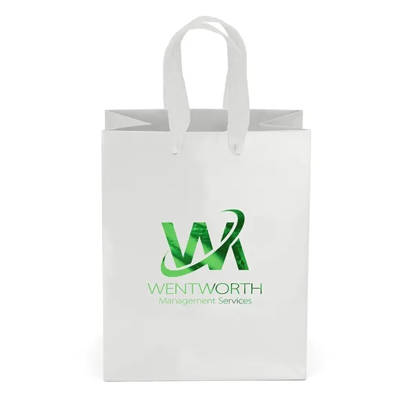 Premium-weight gloss-laminated Eurotote with 12" long woven handles and reinforced fold-over... from ASI 37940 Bag Makers Inc