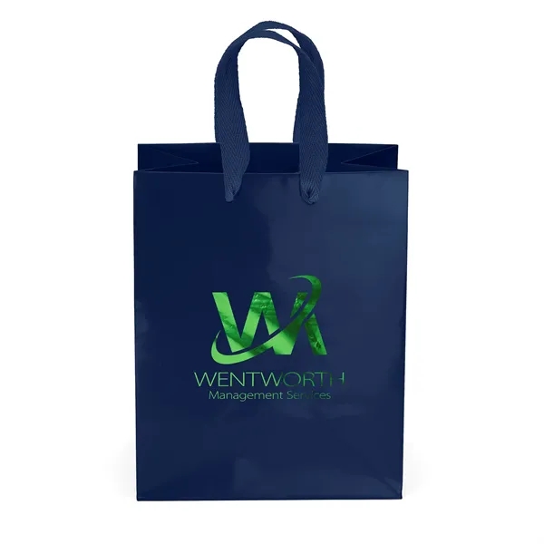 Premium-weight gloss-laminated Eurotote with 12" long woven handles and reinforced fold-over... from ASI 37940 Bag Makers Inc