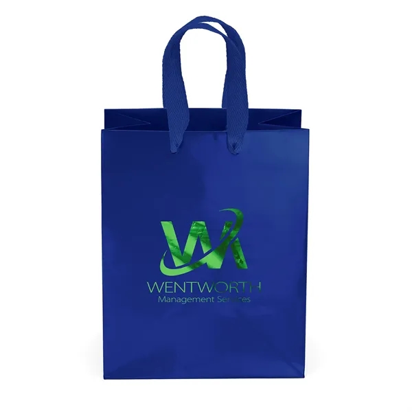 Premium-weight gloss-laminated Eurotote with 12" long woven handles and reinforced fold-over... from ASI 37940 Bag Makers Inc