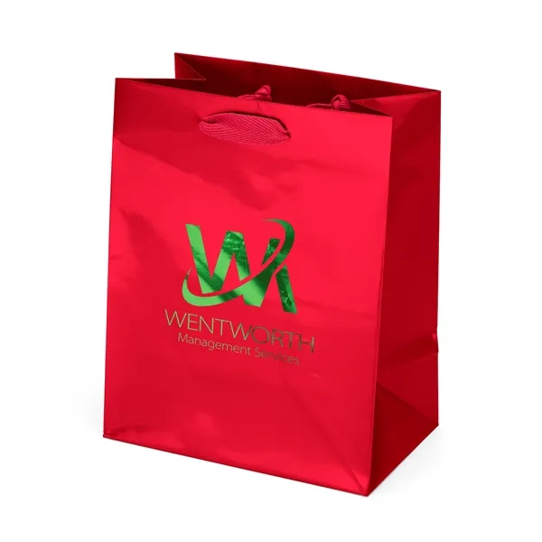 Premium-weight gloss-laminated Eurotote with 12" long woven handles and reinforced fold-over... from ASI 37940 Bag Makers Inc