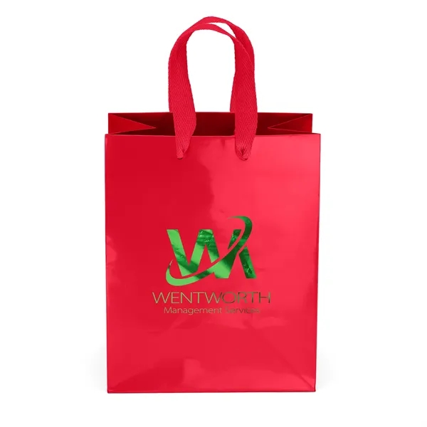 Premium-weight gloss-laminated Eurotote with 12" long woven handles and reinforced fold-over... from ASI 37940 Bag Makers Inc