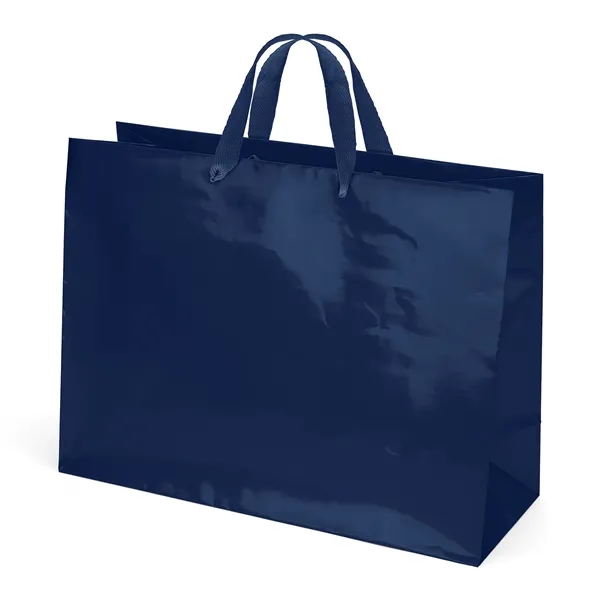 Premium-weight gloss-laminated Eurotote with 14" long woven handles and reinforced fold-over... from ASI 37940 Bag Makers Inc
