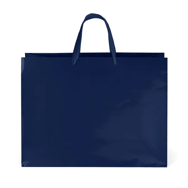 Premium-weight gloss-laminated Eurotote with 14" long woven handles and reinforced fold-over... from ASI 37940 Bag Makers Inc