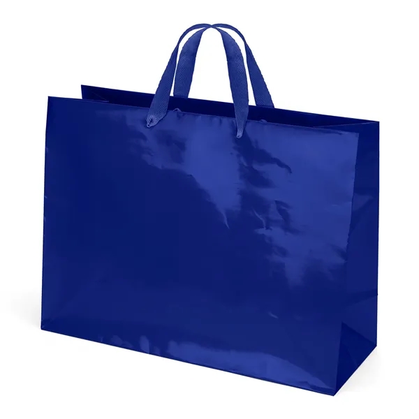Premium-weight gloss-laminated Eurotote with 14" long woven handles and reinforced fold-over... from ASI 37940 Bag Makers Inc