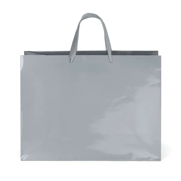 Premium-weight gloss-laminated Eurotote with 14" long woven handles and reinforced fold-over... from ASI 37940 Bag Makers Inc