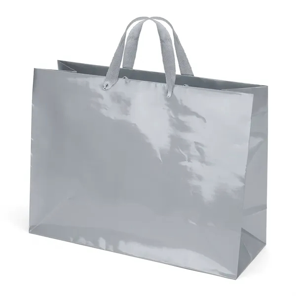 Premium-weight gloss-laminated Eurotote with 14" long woven handles and reinforced fold-over... from ASI 37940 Bag Makers Inc