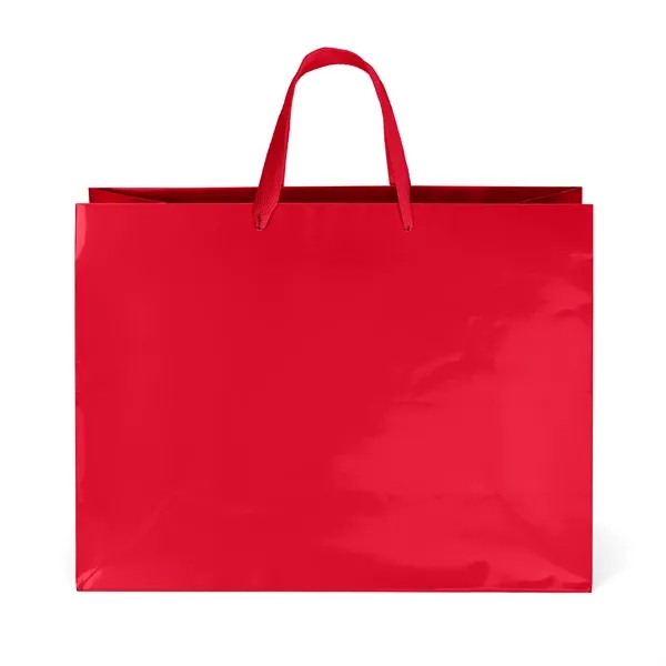 Premium-weight gloss-laminated Eurotote with 14" long woven handles and reinforced fold-over... from ASI 37940 Bag Makers Inc