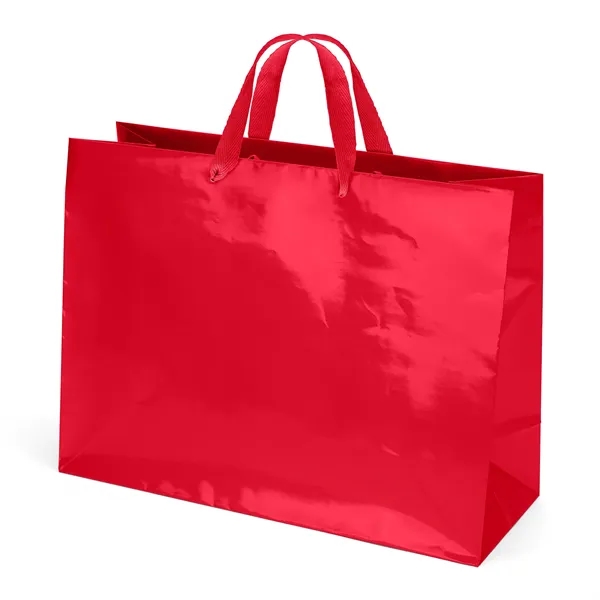 Premium-weight gloss-laminated Eurotote with 14" long woven handles and reinforced fold-over... from ASI 37940 Bag Makers Inc