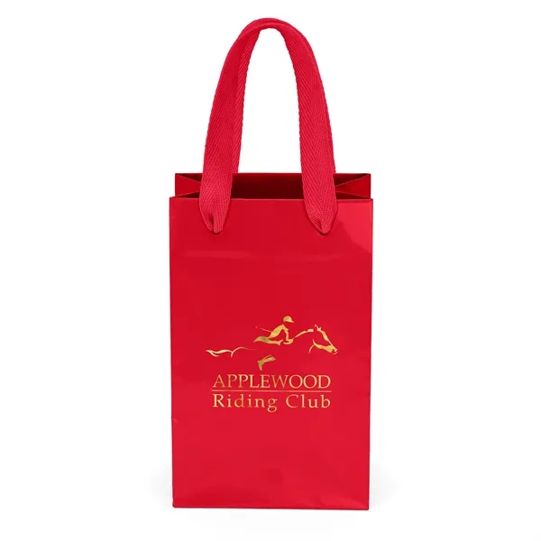 Premium-weight gloss-laminated Eurotote with 12" long woven handles and reinforced fold-over... from ASI 37940 Bag Makers Inc