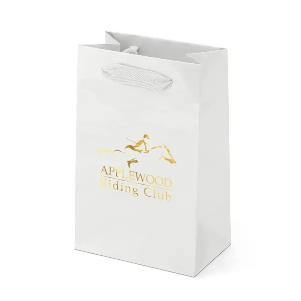 Premium-weight gloss-laminated Eurotote with 12" long woven handles and reinforced fold-over... from ASI 37940 Bag Makers Inc