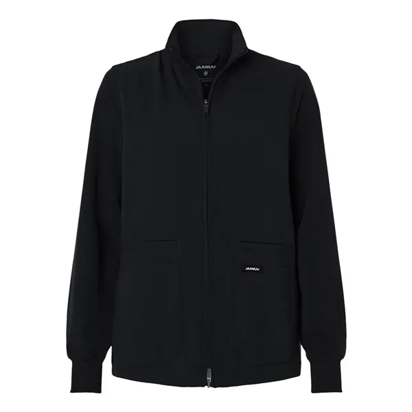 Jaanuu Women's Ceri Essential Full-Zip 6-Pocket Scrub Jacket... from ASI 84358 S&S Activewear