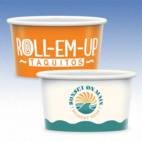 8 oz. compostable paper cup with hi-definition full color imprint. Made... from ASI 49716 Digispec & CounterPoint