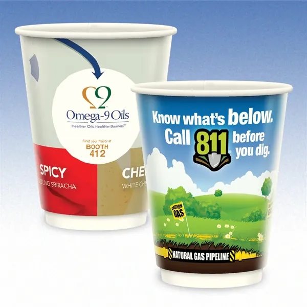 12 oz. Double wall compostable paper cup with hi-definition full color... from ASI 49716 Digispec & CounterPoint