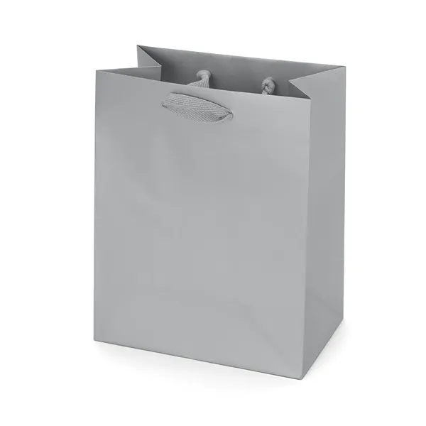 Premium-weight matte-laminated bag with woven handles and fold-over top.... from ASI 37940 Bag Makers Inc