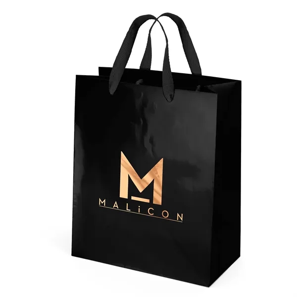 Premium-weight gloss-laminated Eurotote with 14" long woven handles and reinforced fold-over... from ASI 37940 Bag Makers Inc