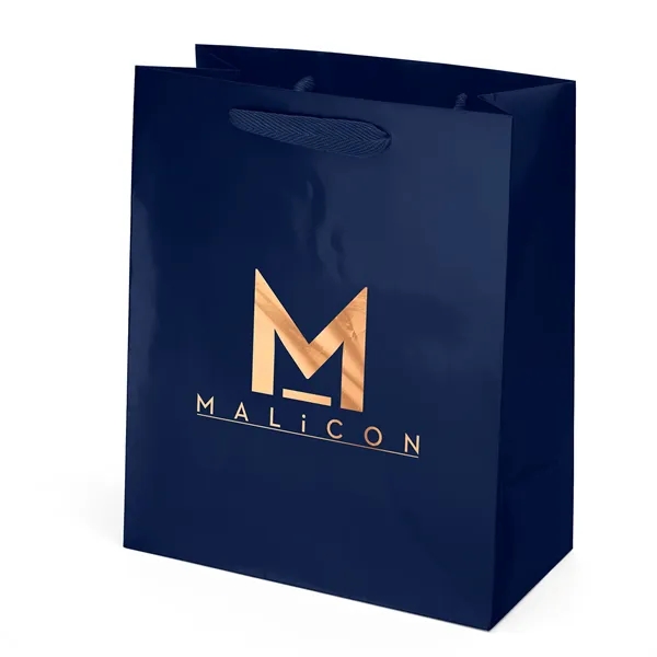 Premium-weight gloss-laminated Eurotote with 14" long woven handles and reinforced fold-over... from ASI 37940 Bag Makers Inc