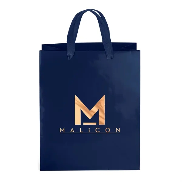 Premium-weight gloss-laminated Eurotote with 14" long woven handles and reinforced fold-over... from ASI 37940 Bag Makers Inc