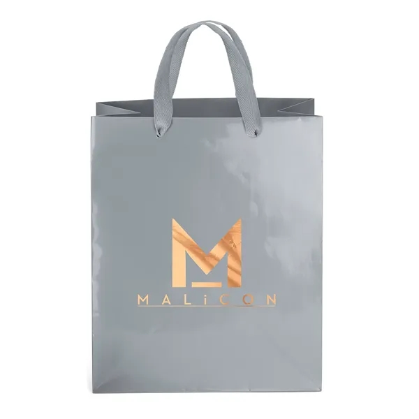 Premium-weight gloss-laminated Eurotote with 14" long woven handles and reinforced fold-over... from ASI 37940 Bag Makers Inc