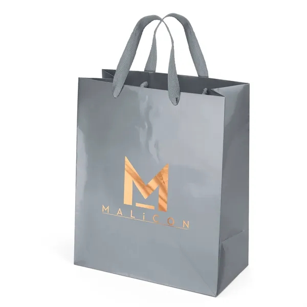 Premium-weight gloss-laminated Eurotote with 14" long woven handles and reinforced fold-over... from ASI 37940 Bag Makers Inc