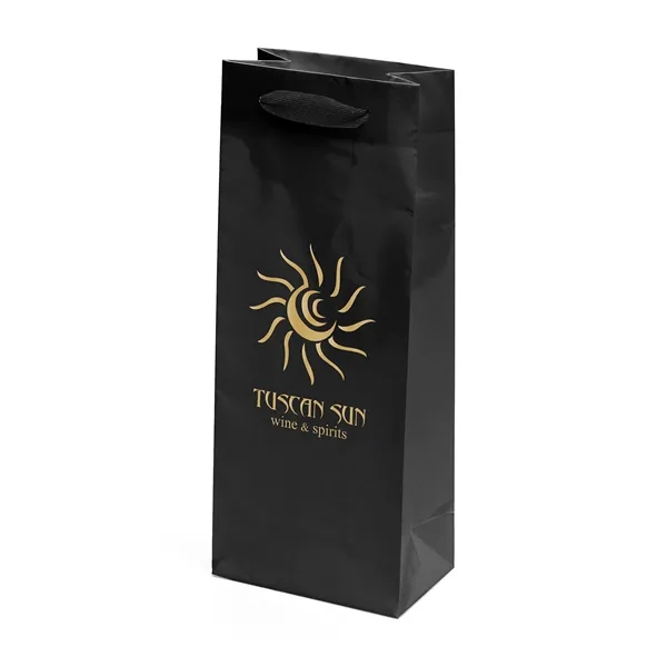 Premium-weight gloss-laminated Eurotote with 14" long macrame handles and reinforced fold-over... from ASI 37940 Bag Makers Inc