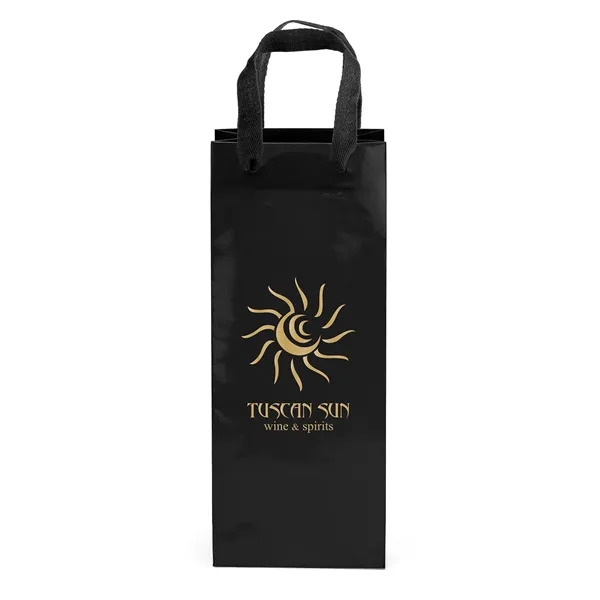 Premium-weight gloss-laminated Eurotote with 14" long macrame handles and reinforced fold-over... from ASI 37940 Bag Makers Inc