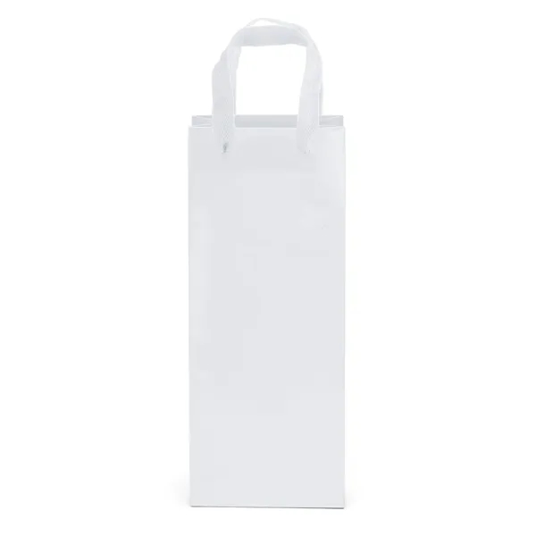 Premium-weight gloss-laminated Eurotote with 14" long macrame handles and reinforced fold-over... from ASI 37940 Bag Makers Inc