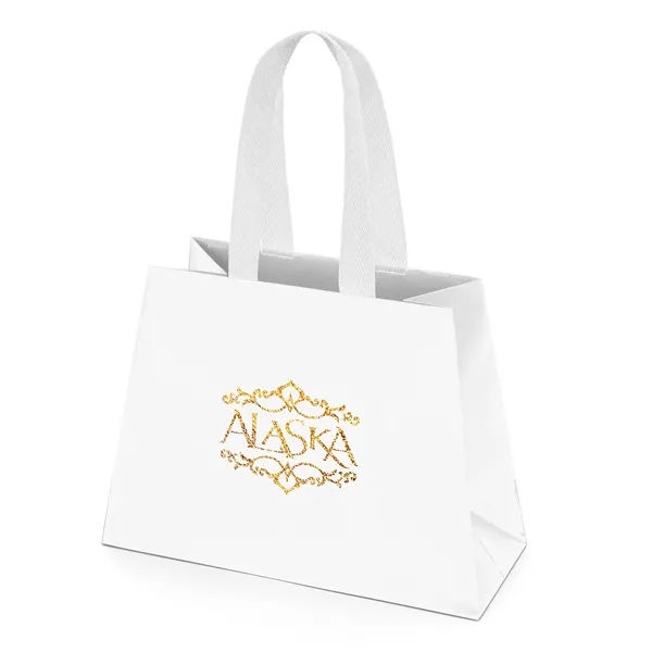 Matte-laminated Eurotote with a unique trapezoid shape. 16" long woven handles.... from ASI 37940 Bag Makers Inc