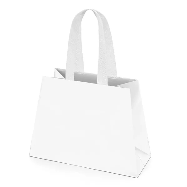 Matte-laminated Eurotote with a unique trapezoid shape. 16" long woven handles.... from ASI 37940 Bag Makers Inc