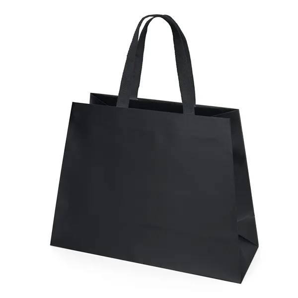 Matte-laminated Eurotote with a unique trapezoid shape. 16" long handles.... from ASI 37940 Bag Makers Inc