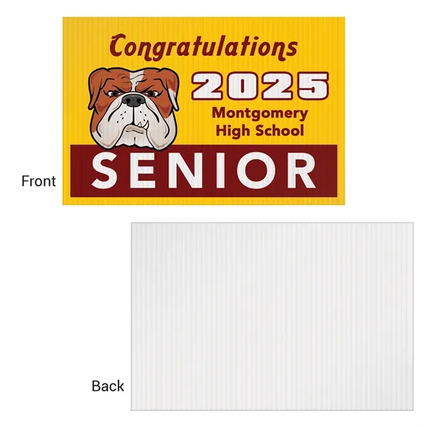 18" W x 12" H One sided 4 mil corrugated yard... from ASI 80228 Quinn