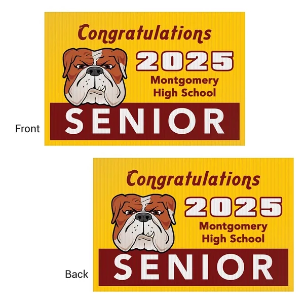 18" x 12" 4 mil corrugated yard sign with full color... from ASI 80228 Quinn