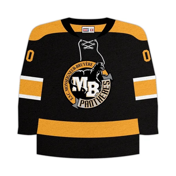 Hockey jersey shaped coasters made from 1.5mm poly rubber fabric.... from ASI 93987 Martini-Vispak Inc.