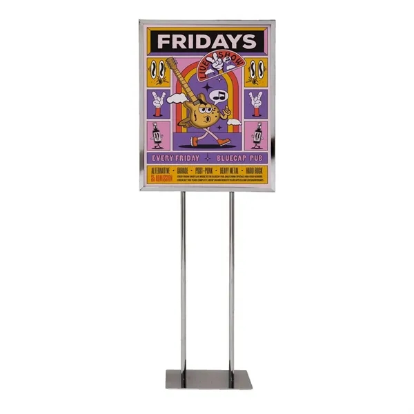 22.25" x 59.75" x 10" flat base steel sign with 4mm... from ASI 87188 Showdown Displays