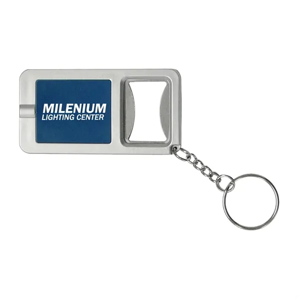 Flashlight and bottle opener key chain.... from ASI 52710 Lincoln Line