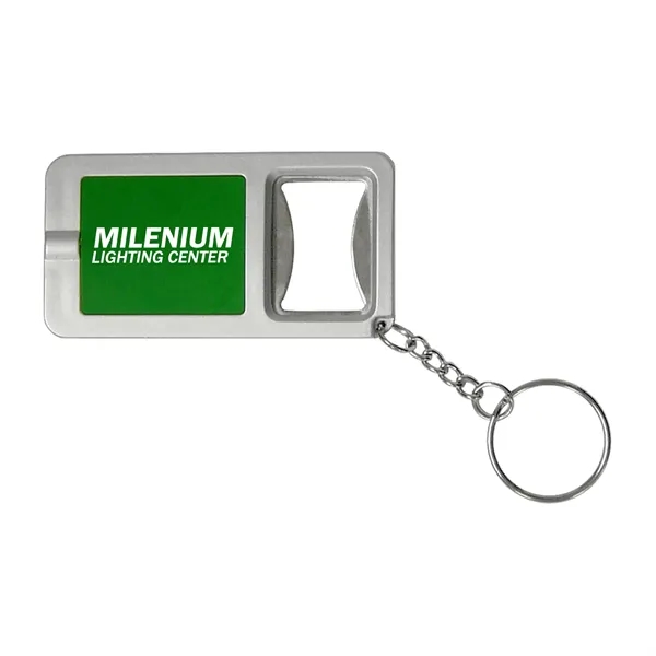 Flashlight and bottle opener key chain.... from ASI 52710 Lincoln Line