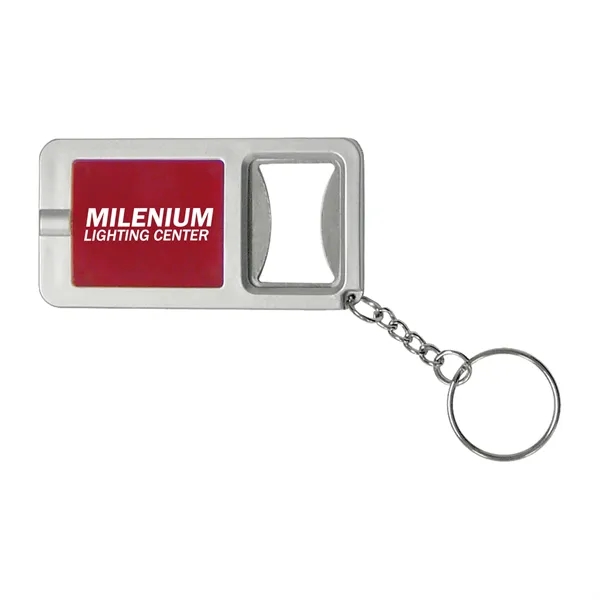 Flashlight and bottle opener key chain.... from ASI 52710 Lincoln Line